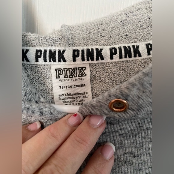 PINK crop top sweatshirt hoodie - Picture 4 of 4